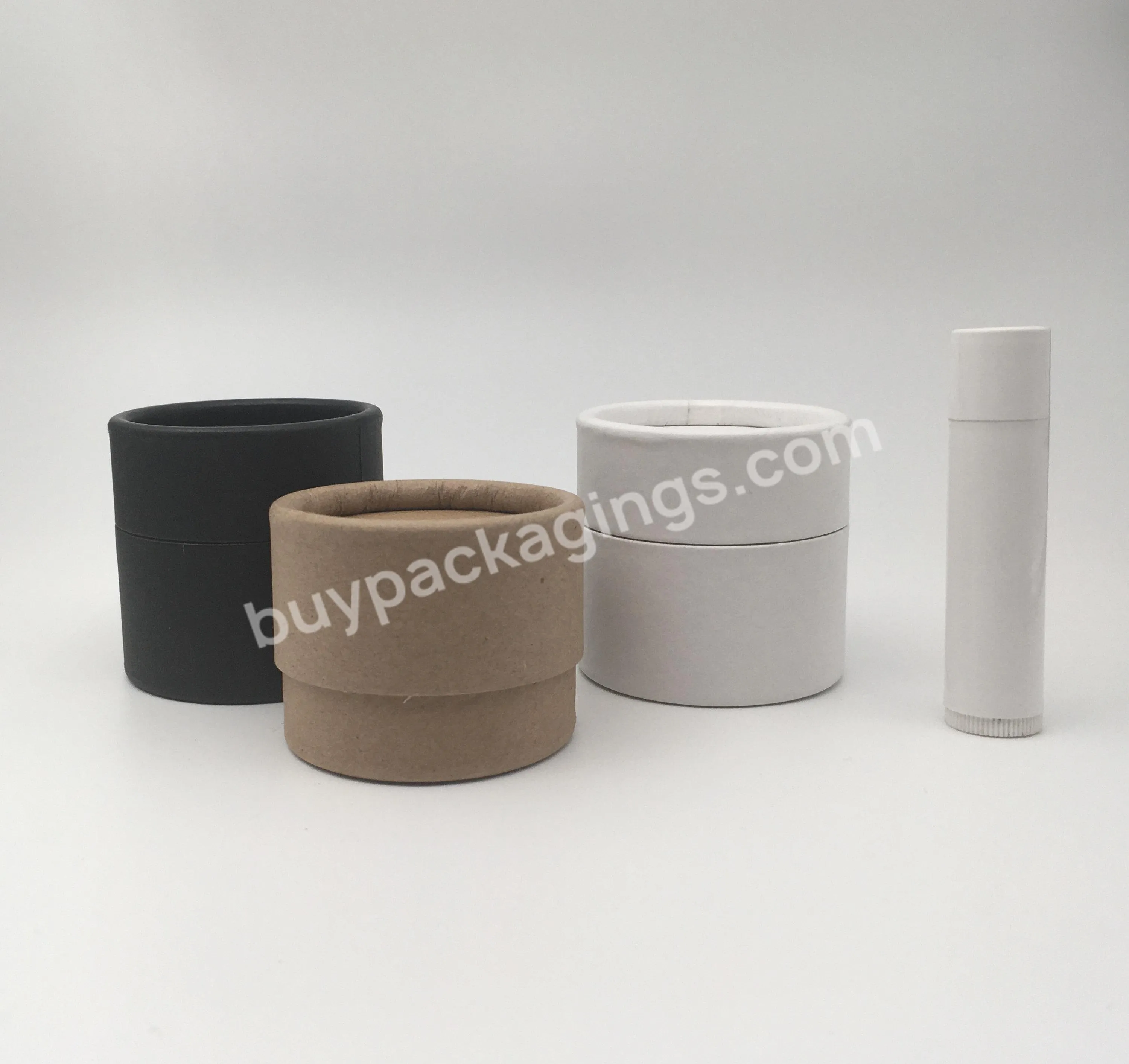 Eco wax lined cardboard Jars kraft 200ml cardboard paper container for any cosmetics push up tubes