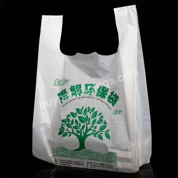 Ecochoice Biodegradable Plastic T-shirt Bag Eco Grocery Bags One-time Supermarket Bag