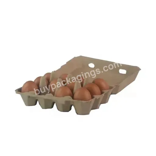 Economy 3x4 Style Dozen Disposable Paper Pulp Egg Cartons Molded Fiber Empty Egg Containers For Hens Chicken Duck Quail Use