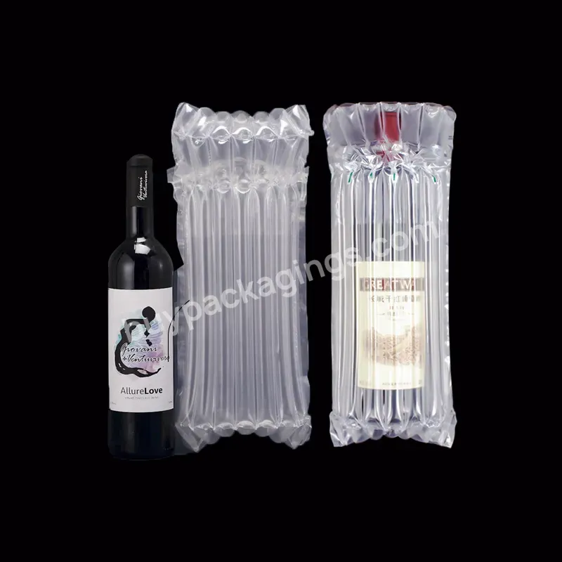 Edge Protector Red Wine Nylon 750ml 24*41cm Air Column Bags For Void Fill