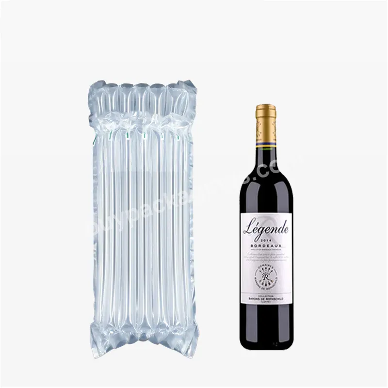 Efficient Shock Absorption Inflatable Bubble 1 Pack Wine Bottle Wrap Air Column Packing Bag