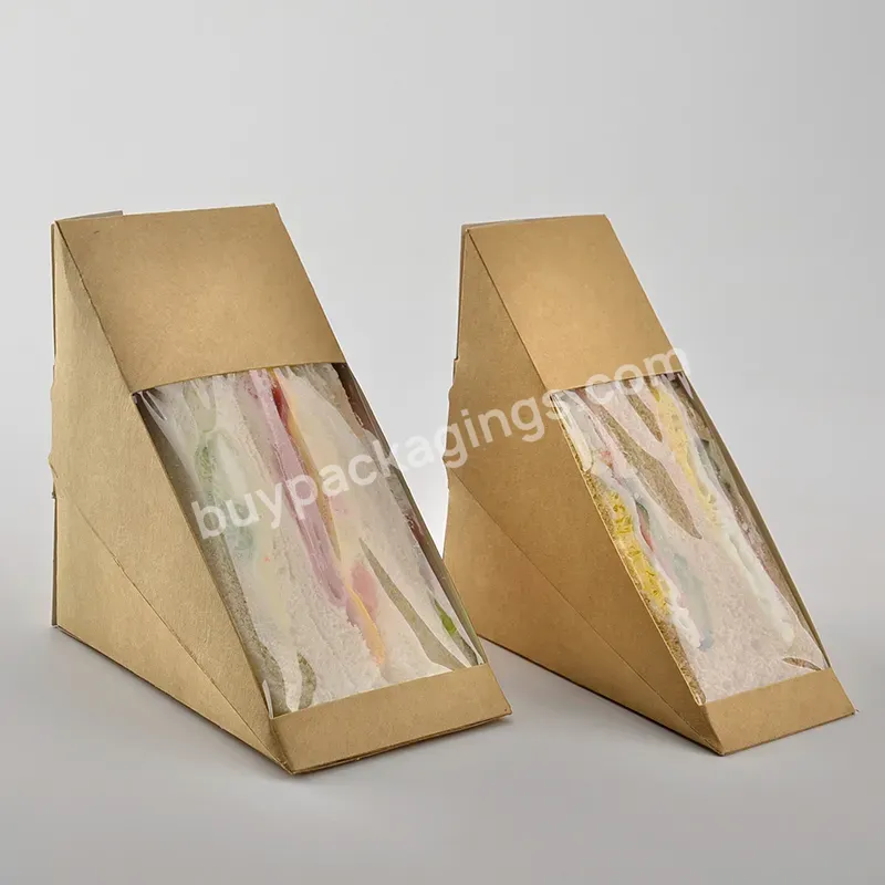 Egg Drop Sandwich Box Paper Food Cake Box With Window Datang Paperboard Cake Boxes X 12 X 6 Folders Packaging Low Moq Customized