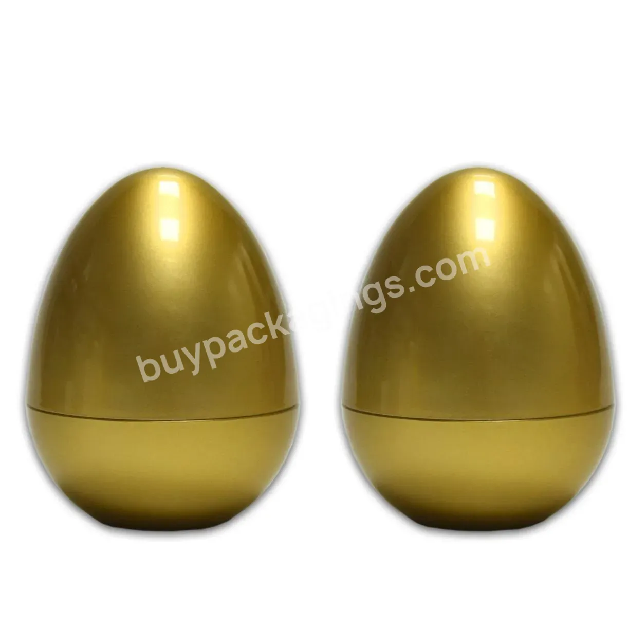 Egg Shape 30g Gold Plastic Cosmetic Packaging Baby Body Lotion Cream Facial Cream Jar Container