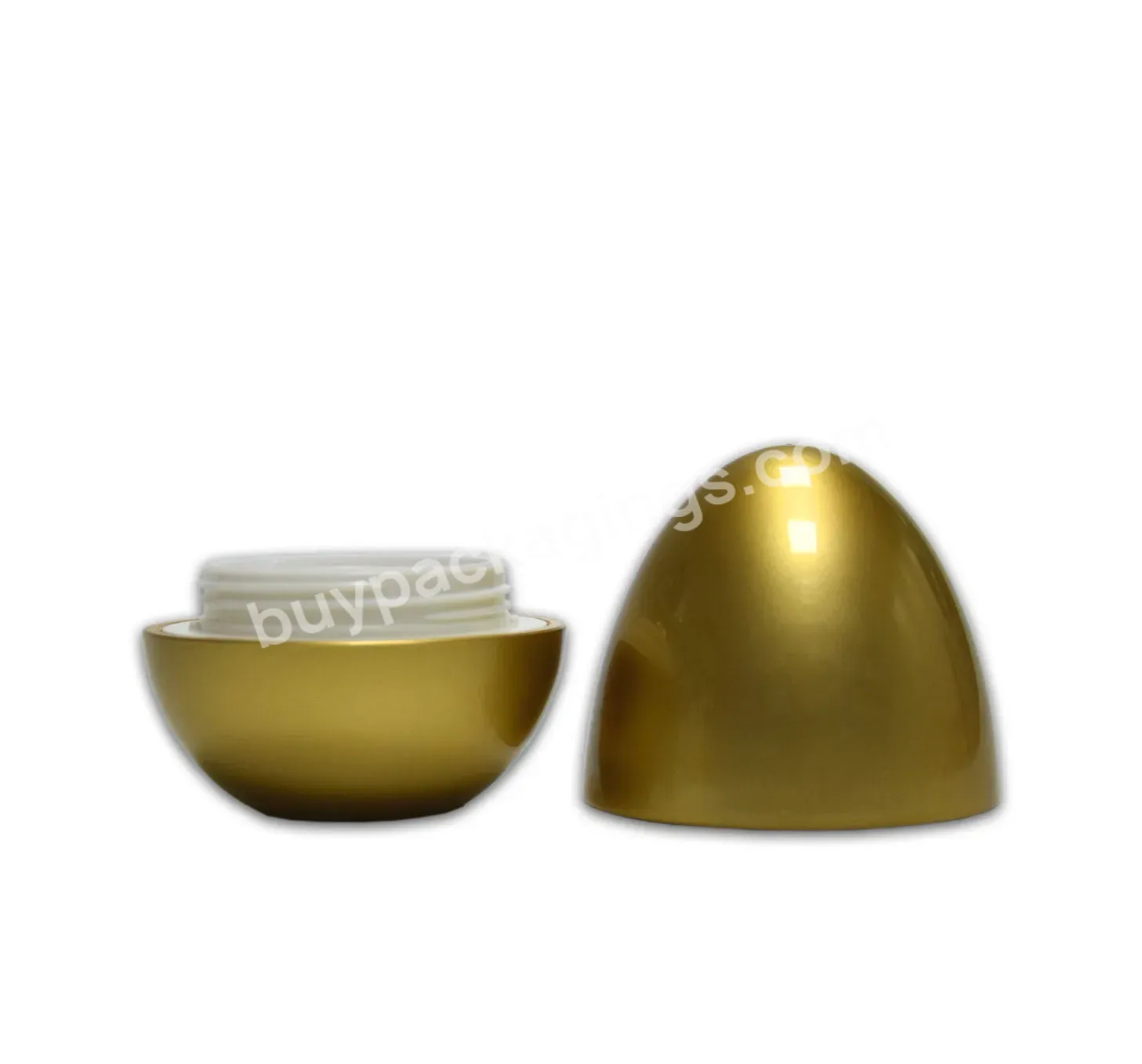 Egg Shape 30g Gold Plastic Cosmetic Packaging Baby Body Lotion Cream Facial Cream Jar Container