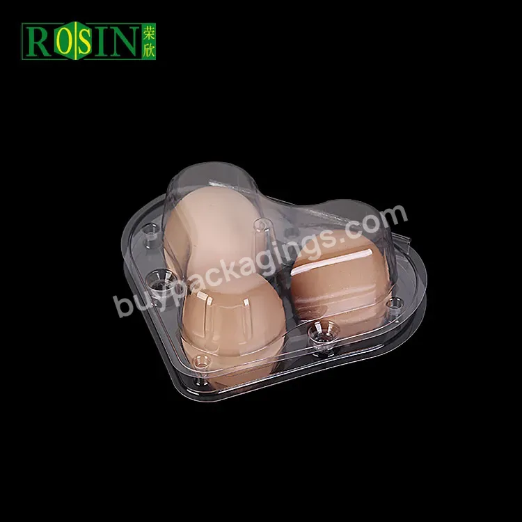 Egg Tray 3 Holes Plastic Egg Tray With Lid Clear Clamshell Disposable Wholesale Pet/pvc Blister Food