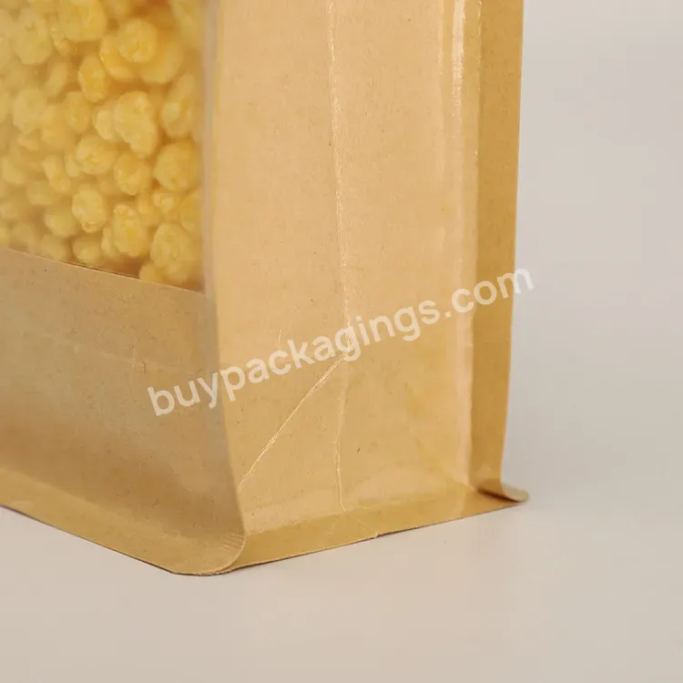 Eight-side Sealing Kraft Paper Bag Snacks Tea Dry Goods Agricultural Products Food Packaging Bags