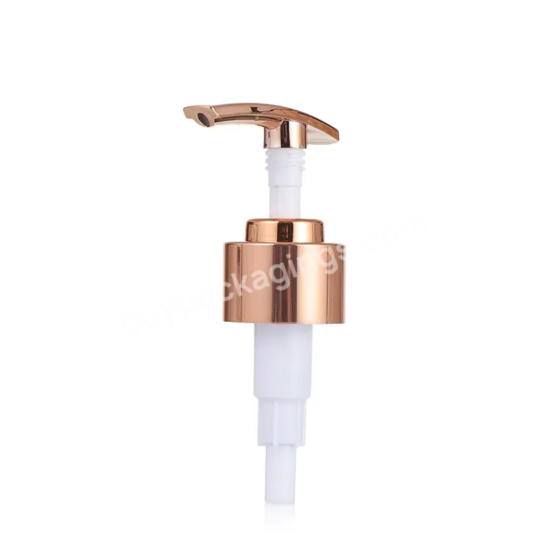 Electroplating 24/410 28/410 Plastic Uv Lotion Pump Rose Gold Liquid Gel Soap Dispenser For Hand Wash - Buy Uv Rose Gold Lotion Pump For Sanitizer,28/410 Plastic Screw Pump For Bottle Lid Packaging,Custom Lotion Liquid Gel Pump Sprayer.