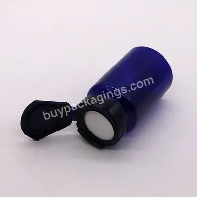 Elegant 100cc 120cc 150cc 200cc Cobalt Blue Pet Pill Empty Pharmaceutical Packaging Bottles With Crc Screw Cap