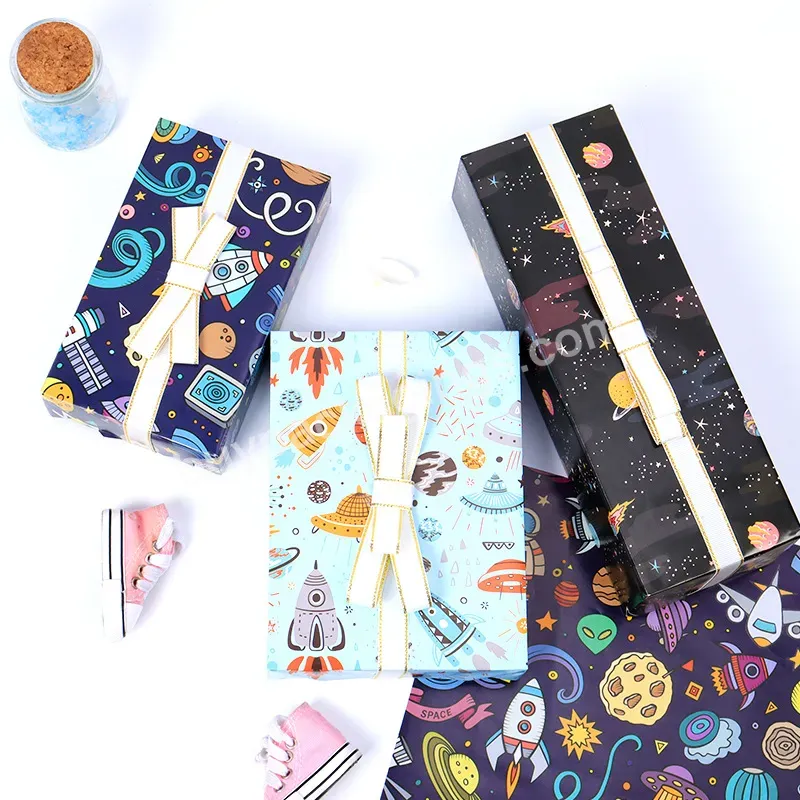 Elegant Cartoon Design Gift Wrapping Paper With Marine Organism Pattern Printed For Child