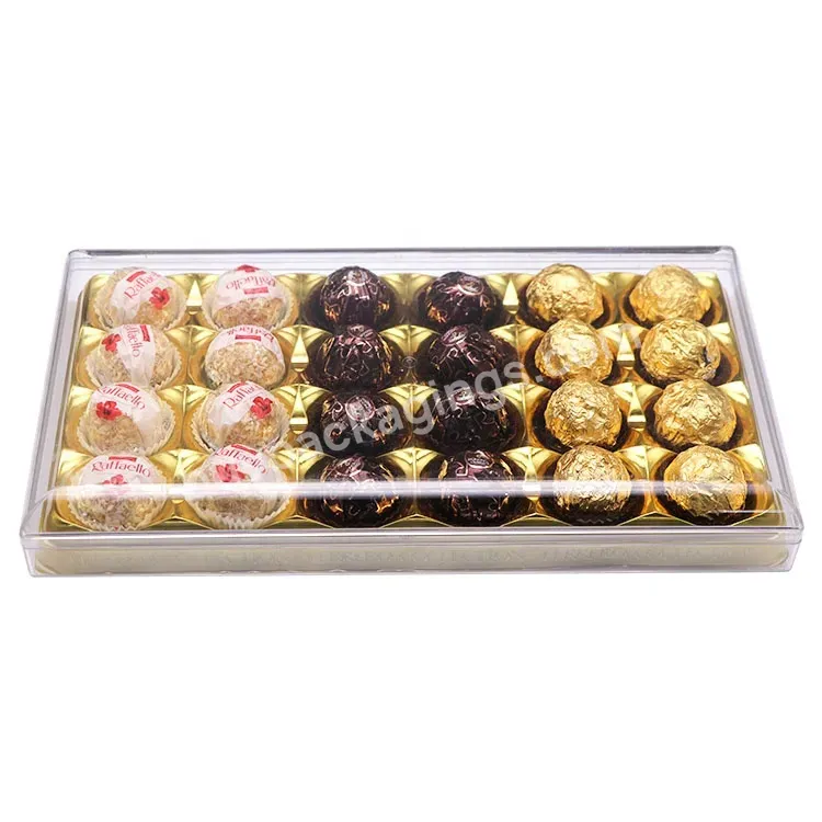 Elegant Clear Plastic Sweet Candy Box Snacks Packing Boxes Praline Food Containers Boxes Plastic Chocolate Packaging Case