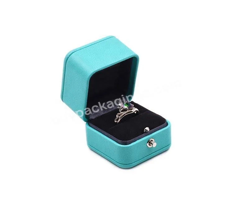 Elegant Luxury Gift Packaging Square PU Leather Jewelry Box Luxury Packaging Box For Ring