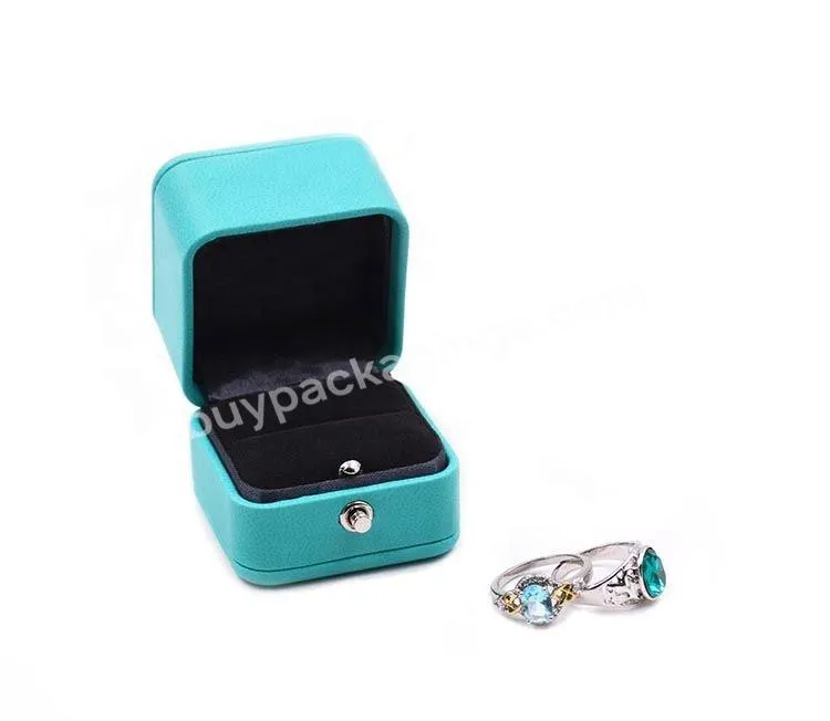 Elegant Luxury Gift Packaging Square PU Leather Jewelry Box Luxury Packaging Box For Ring