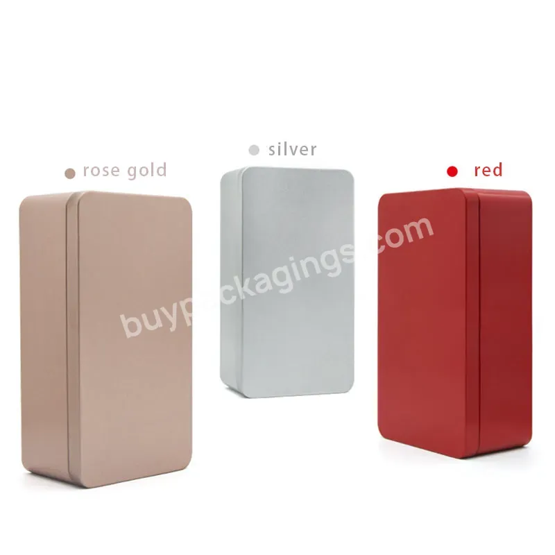 Elegant Metal Tin Watch Packaging Box Tinplate Sticker Printing Food Recyclable Rectangle Tianhui Accept
