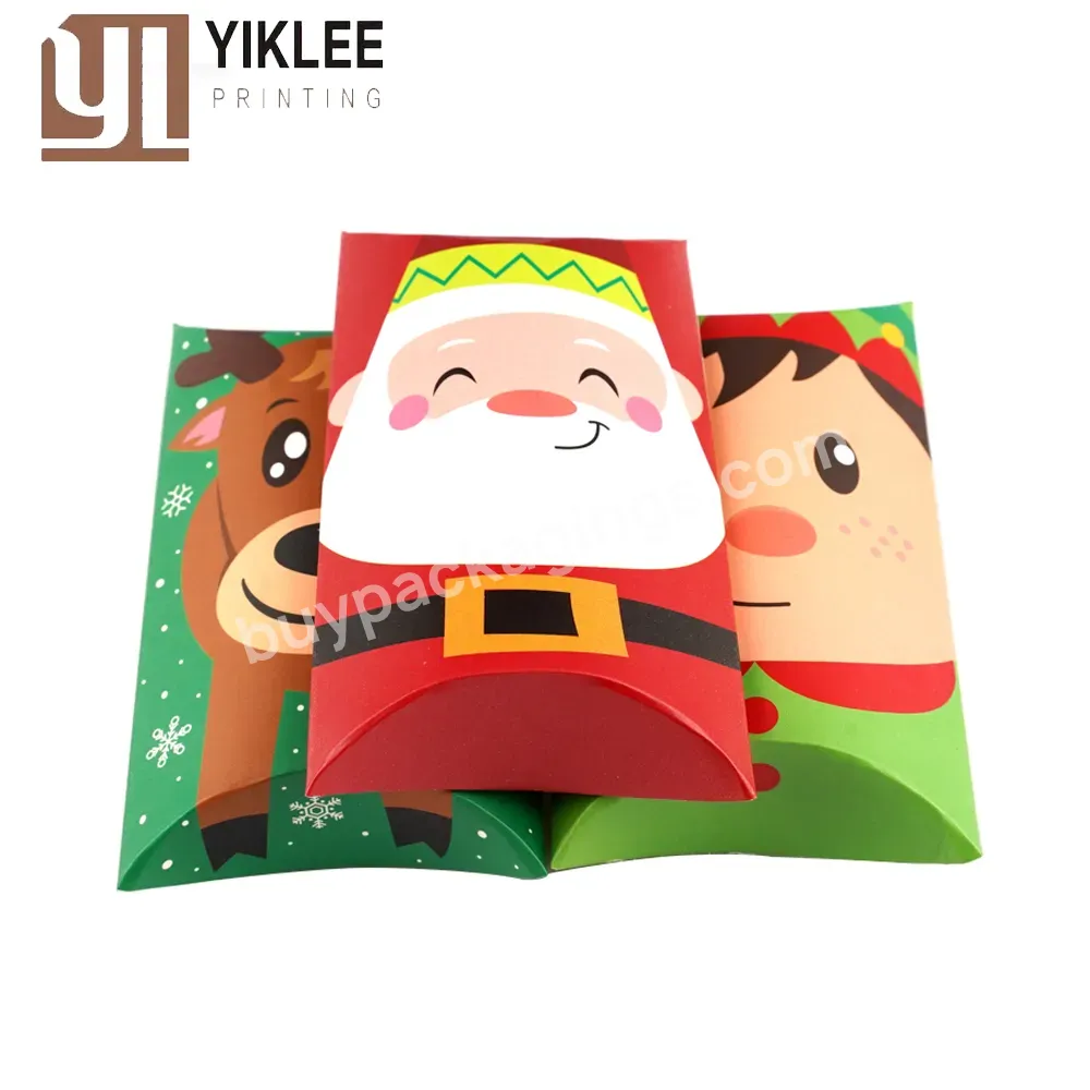 Elk Packaging Bag New Year Party Decoration Diy Creative Santa Claus Favor Gift Box Merry Christmas Paper Pillow Candy Box