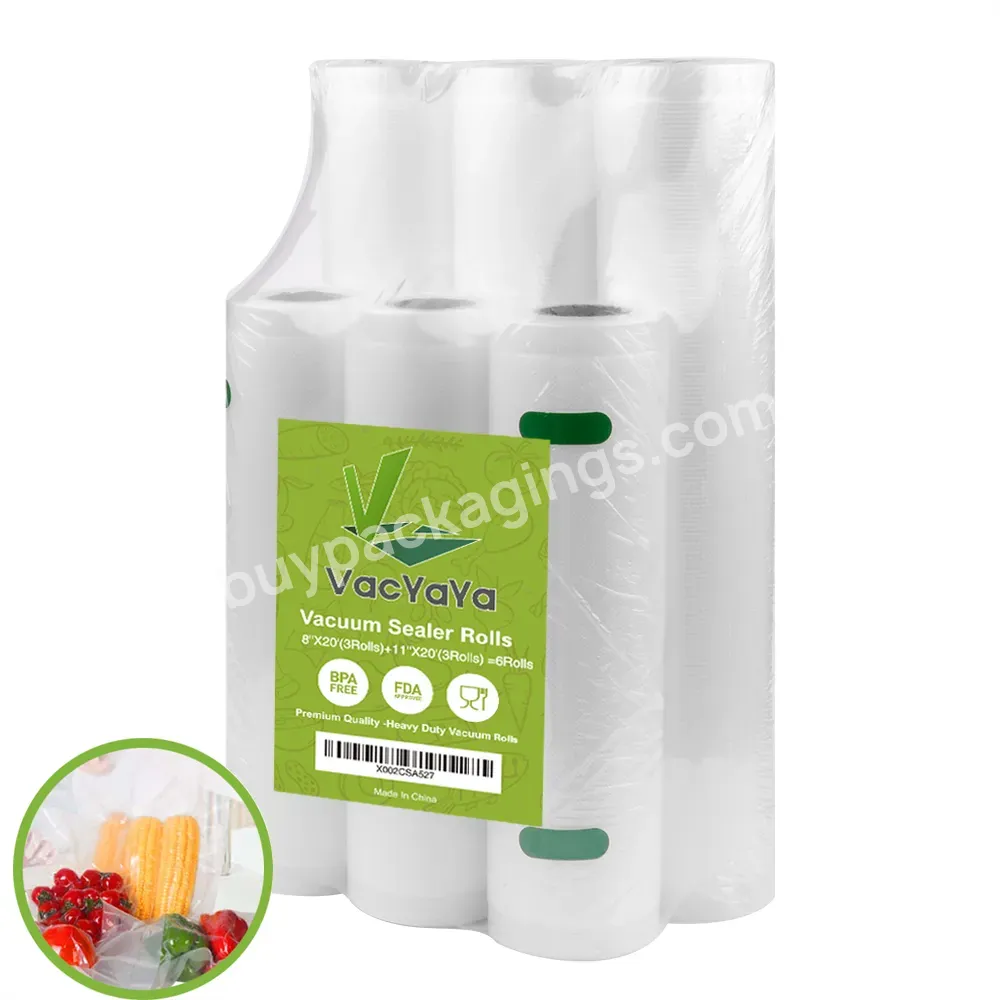 Emboossed Food Saver Vacuum Sealer Rolls For Food Storage With Bpa Free