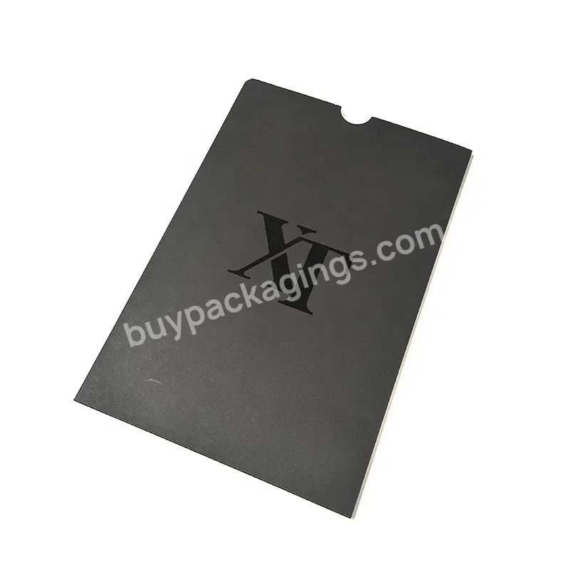 Embossed Logo Matt Bank Card Hotel Card Packaging Black Art Paper Custom Paper Envelopes