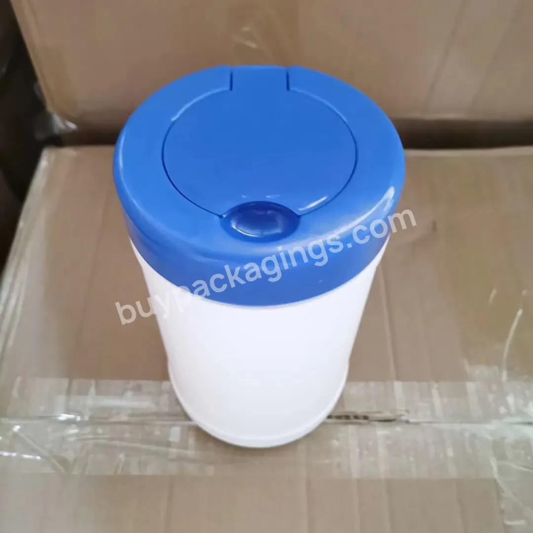 Empty 1 L 2l 2.5l White Hdpe Plastic Wet Wipe Tissue Canister Container