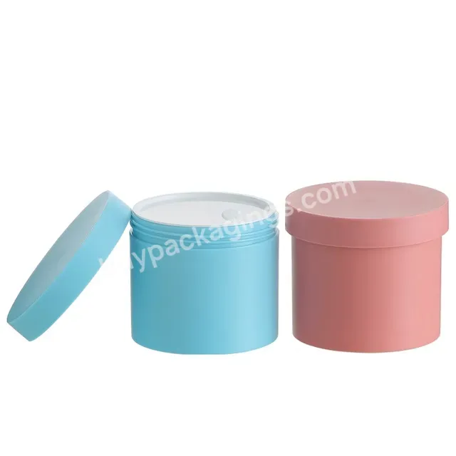 Empty 100ml Plastic Face Body Scrub Butter Cream Containers Jar With Lids Frosted Cream Jars