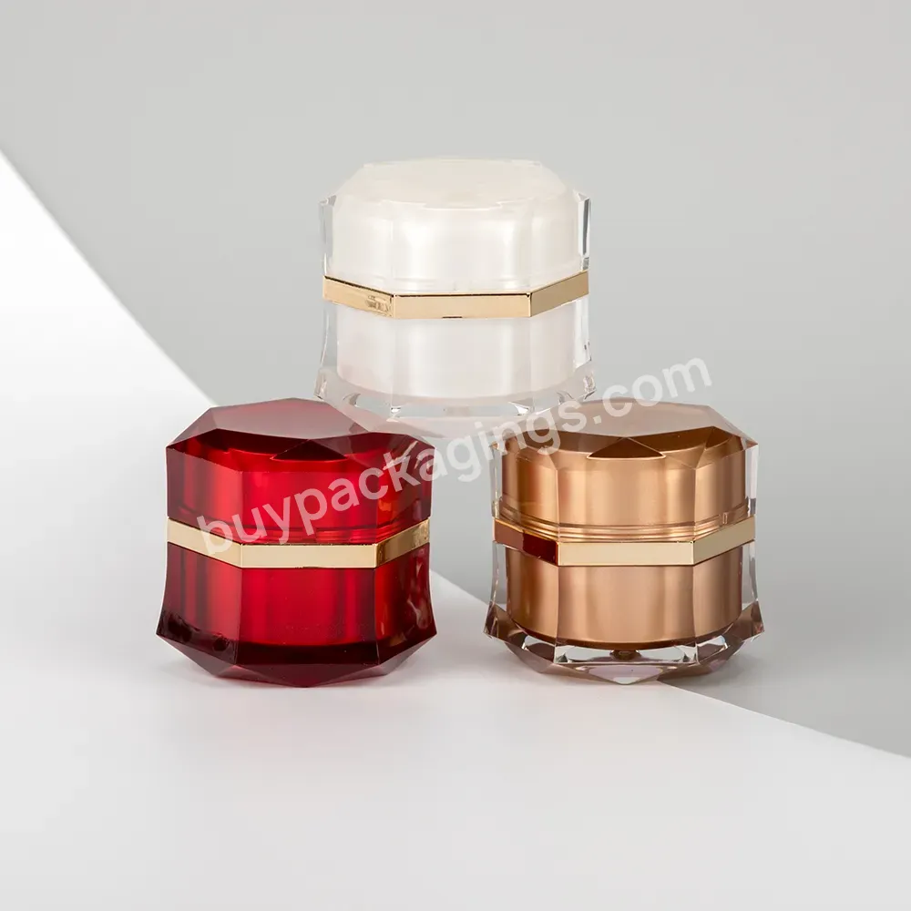 Empty 10g 10ml Refillable Transparent Small Pot Square Acrylic Cosmetic Cream Bottle Jars For Cosmetic