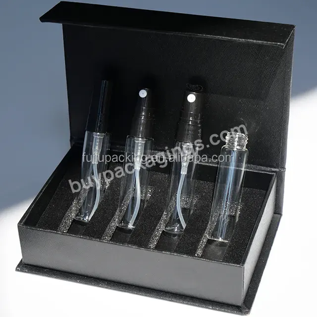 Empty 10ml 1/3oz Atomizer Glass Bottle Spray Refillable Vail Perfume Test Bottles With Paper Box For Perfume Sample Kit