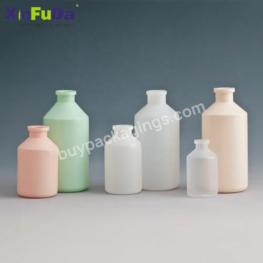 Empty 10ml 20ml 30ml 40ml 50ml 100ml 150ml 250ml Veterinary Animal Vaccine Container Plastic Vial Pp Pe Vaccine Injection Bottle