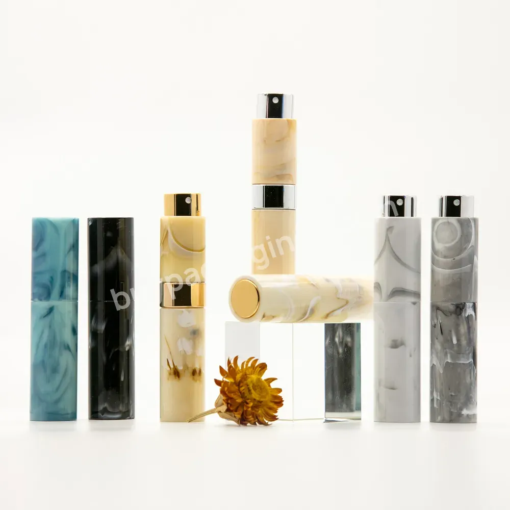 Empty 10ml 20ml 8ml Refillable Portable Liquid Container Marble Plastic Perfume Atomizer Spray Bottle