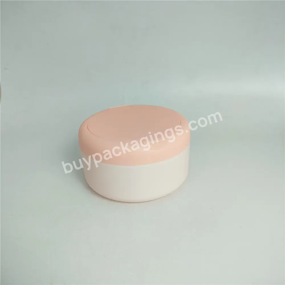 Empty 120ml Plastic Pp Cosmetic Powder Jar With Flip Top Cap