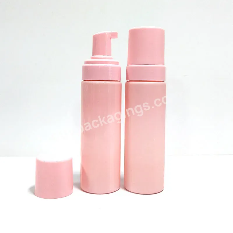 Empty 150 Ml 5 Oz Frosted Foaming Soap Pump Bottle Printed Pink Pet Hand Cleanser Plastic Dispenser Foam Pump Bottle