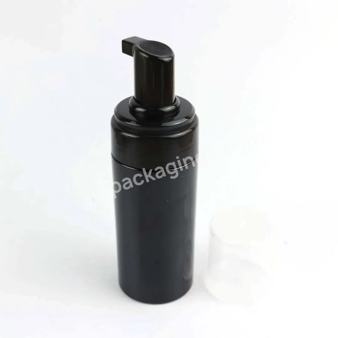 Empty 150ml Black Cosmetic Facial Lash Cleanser Wash Cream Plastic Liquid Soap Remover Foam Bottle Foam Pump