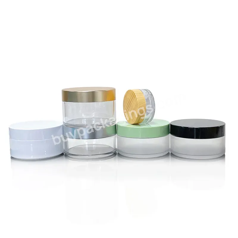 Empty 15g 30g Pet Thick Wall Jar Lip Balm Scrub Mask Packaging Plastic Jars With Screw Lid Top