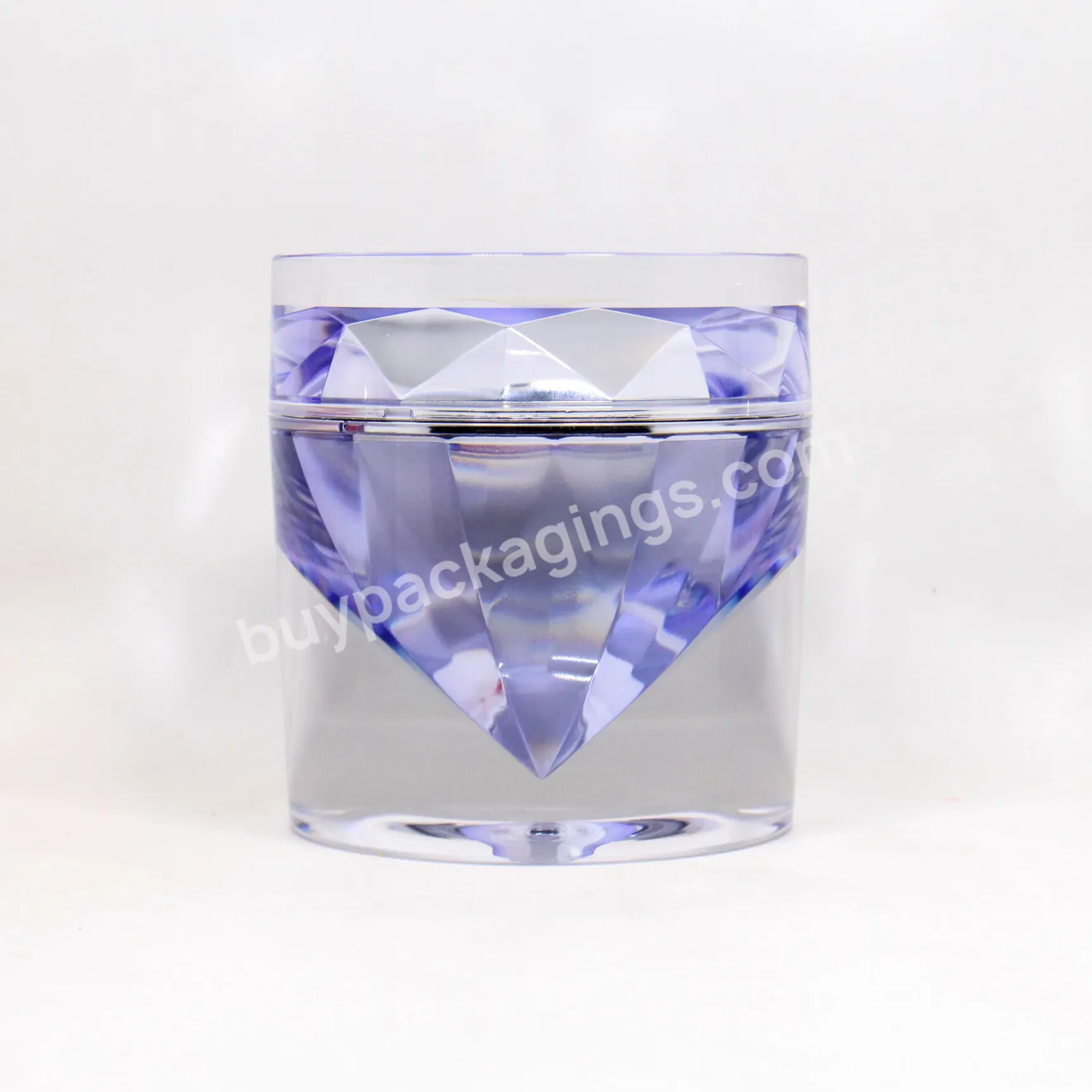 Empty 15g Cosmetic Packaging Luxury 50g Diamond Shape Cream Jar