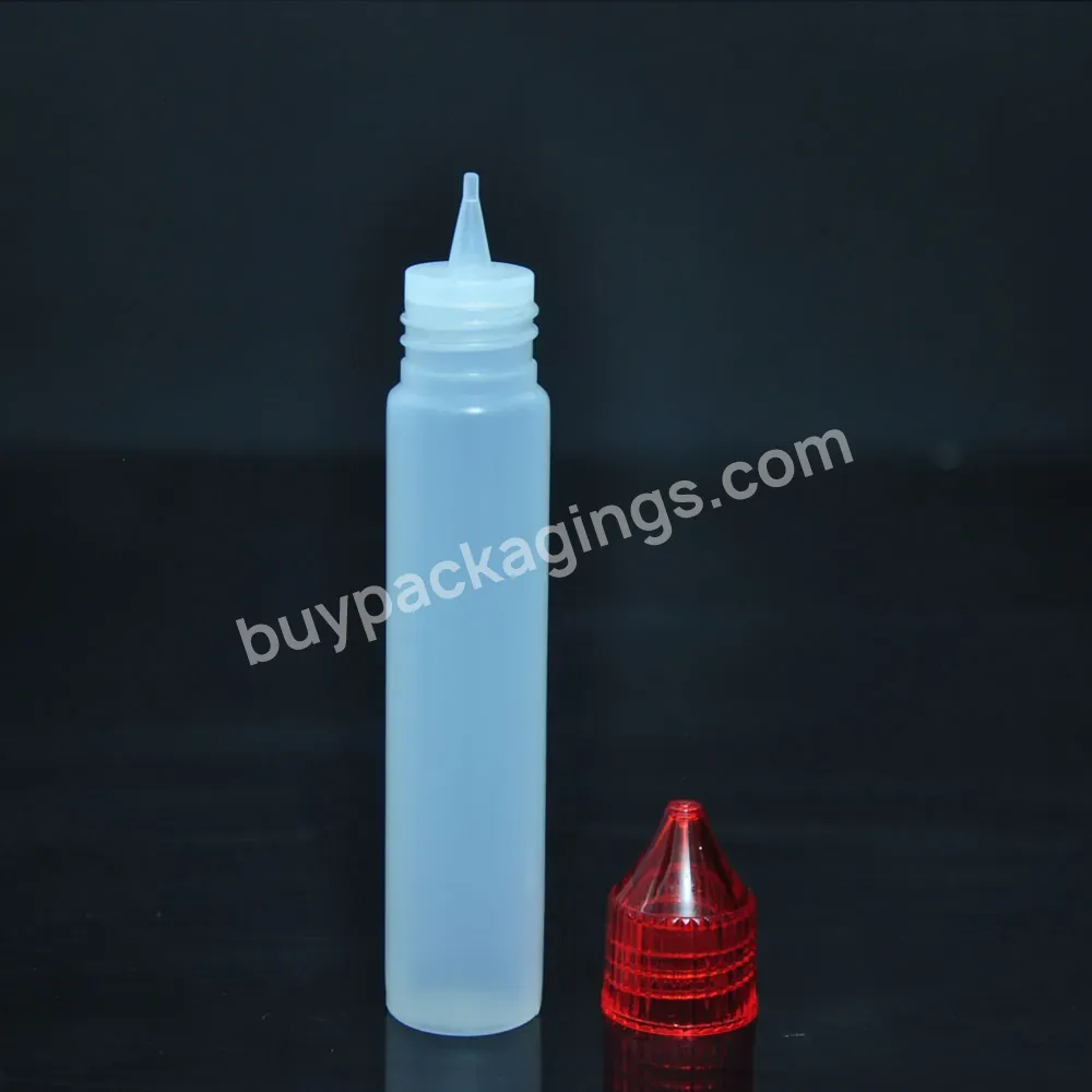 Empty 15ml 20ml 30ml 50ml Plastic Essential Oil Bottle Pe Pen Shape Glue Dropper Bottles