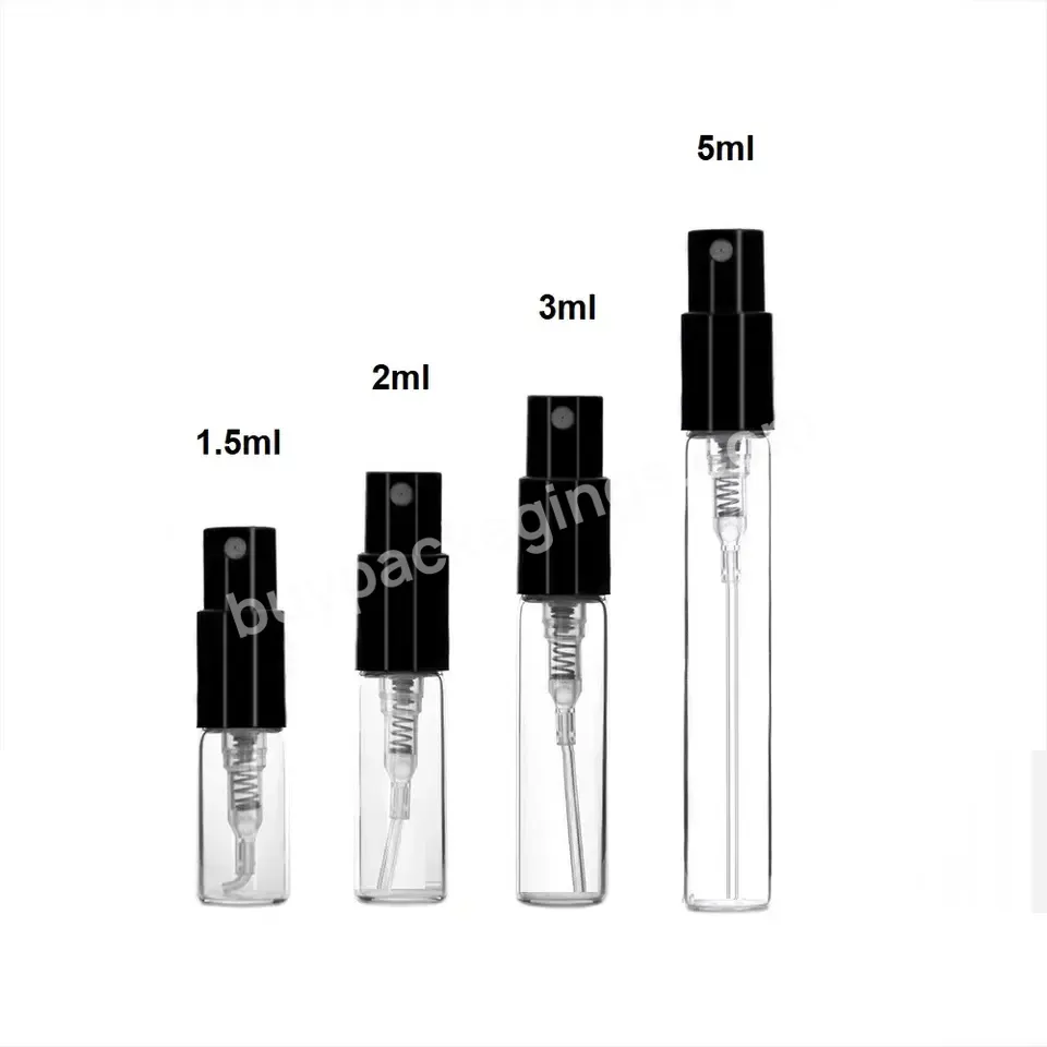 Empty 1.5ml 2ml 2.5ml Clear Mini Atomizer Mist Vial Sample Spray Glass Perfume Bottle