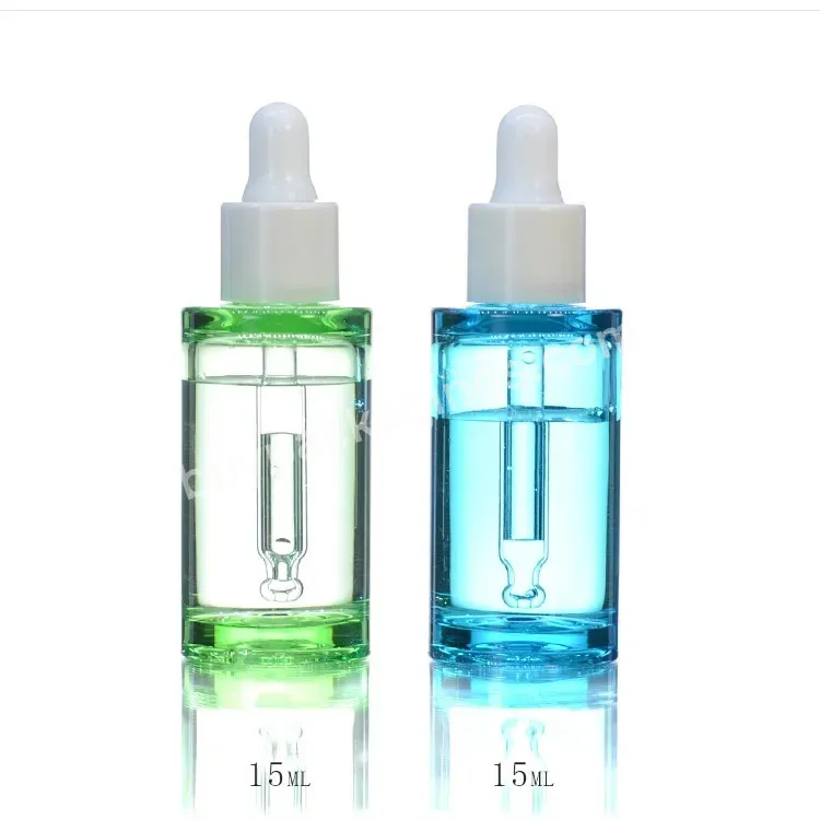 Empty 15ml Thick Wall Petg Plastic Bottle With Dropper Luxury Cosmetic Oil Bottle Wholesaler