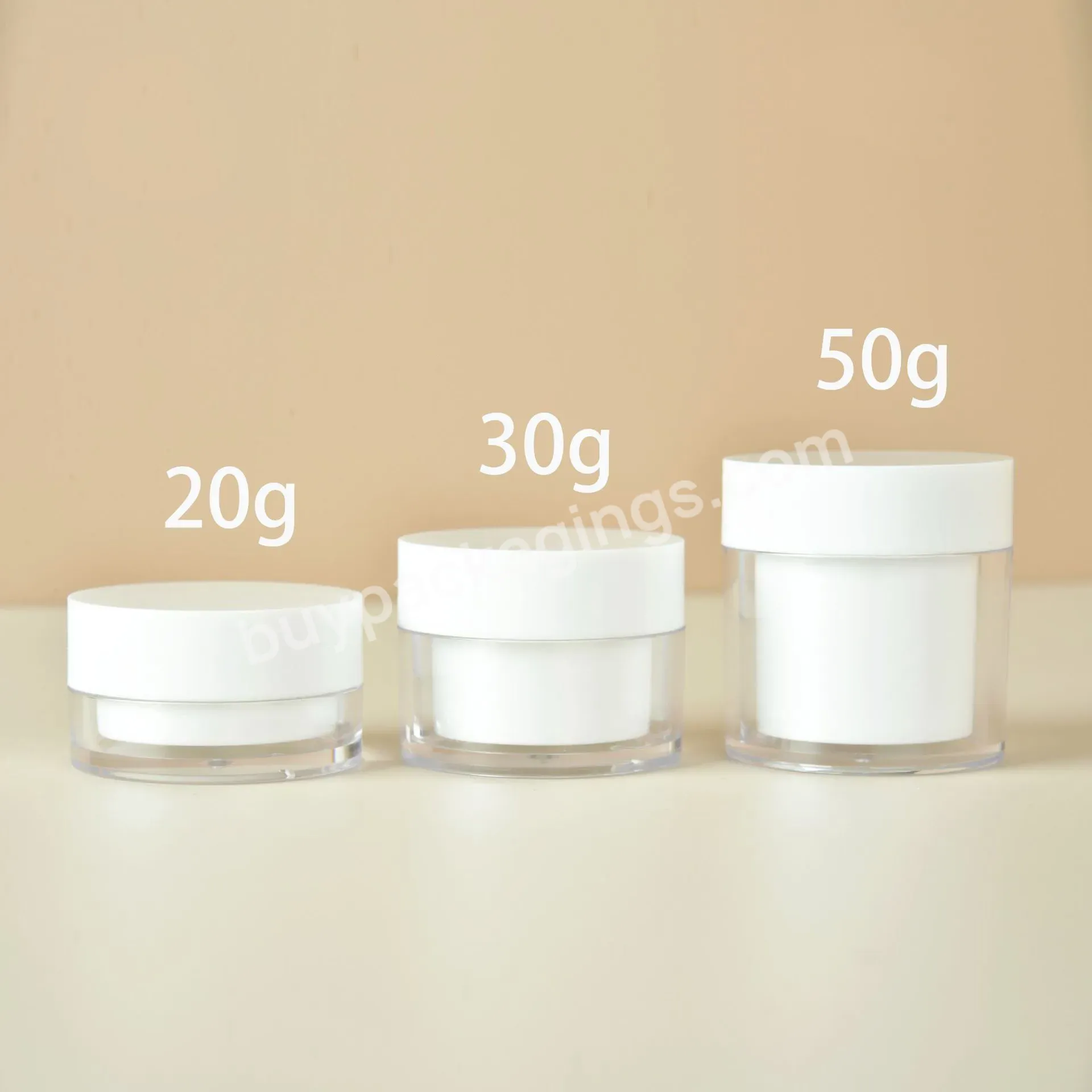 Empty 20g 30g 50g 100g 150g 250g Pet Clear Cosmetic Plastic Jar Eye Care Cream