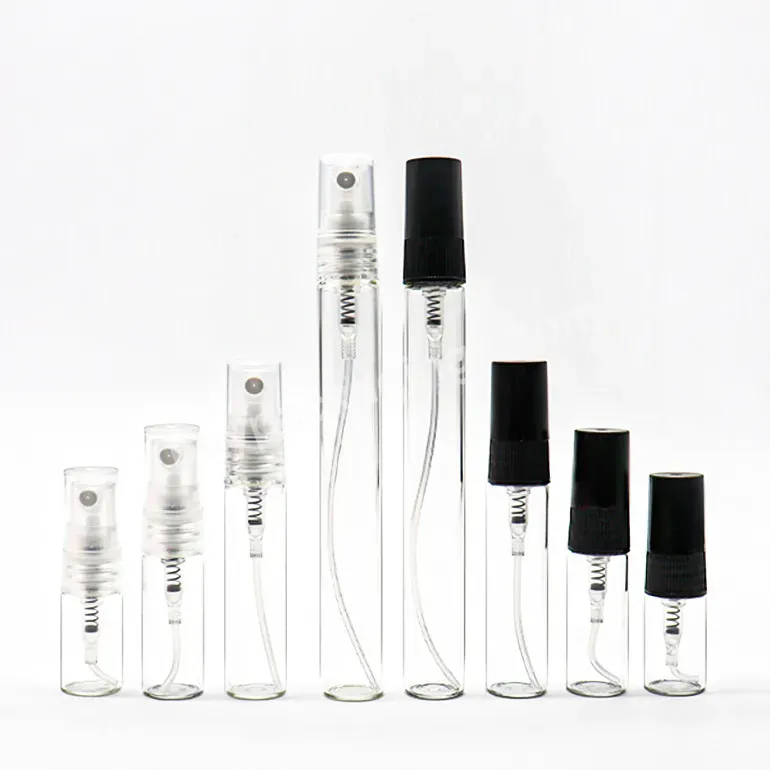 Empty 2ml Glass Spray Bottle Small Refillable Fragrance Atomizer 2ml-3ml-5ml Mini Samples Glass Perfume Bottle Vials Wholesale