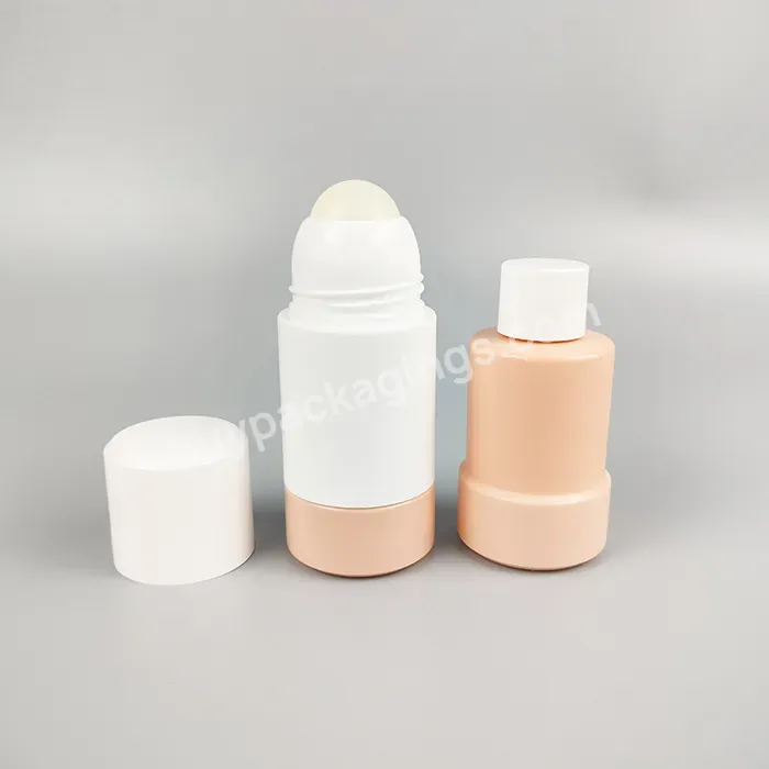 Empty 30 Ml 50 Ml Fragrance Deodorant Plastic Roll On Bottle With Plastic Roller Roll On Bottle