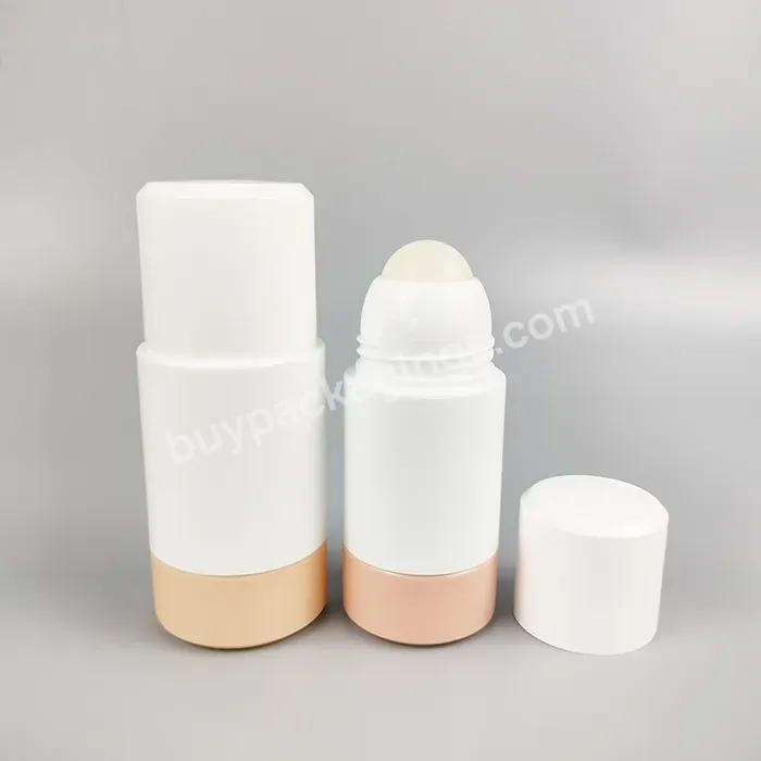 Empty 30 Ml 50 Ml Fragrance Deodorant Plastic Roll On Bottle With Plastic Roller Roll On Bottle