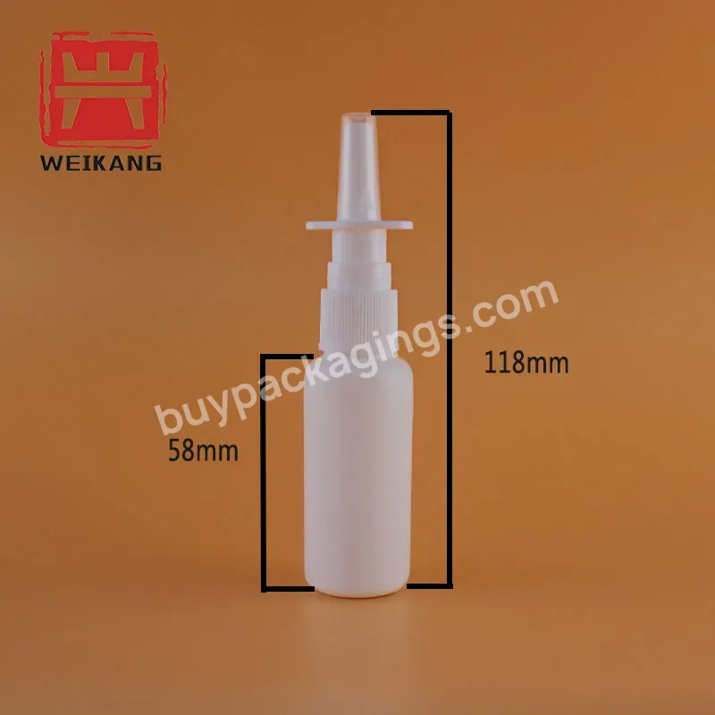 Empty 30ml Pet Pe Bottle With Pp Nasal Spray Bottles Plastic Liquid Medical Oral Sprayer