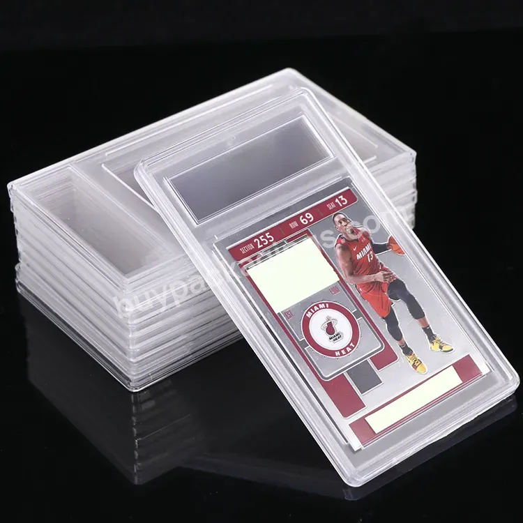 Empty 35pt 55pt 100pt 360pt 130pt Card Grading Slab Igs Plastic Packing Sports Trading Card Slab Protector Display Case For Psa