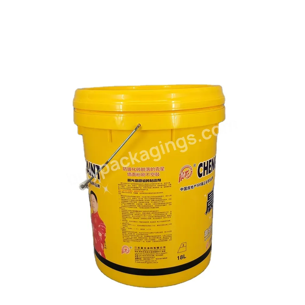 Empty 5 Gallon Plastic Paint Buckets 20 Liter Plastic Pail For Sale