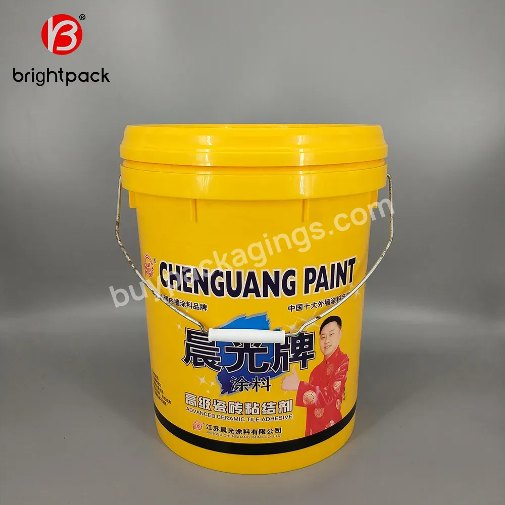 Empty 5 Gallon Plastic Paint Buckets 20 Liter Plastic Pail For Sale