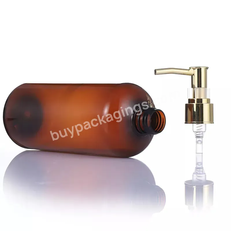 Empty 500ml Amber Cosmetic Bamboo Packaging Cream Jar And Bamboo Lotion Pump Bottle