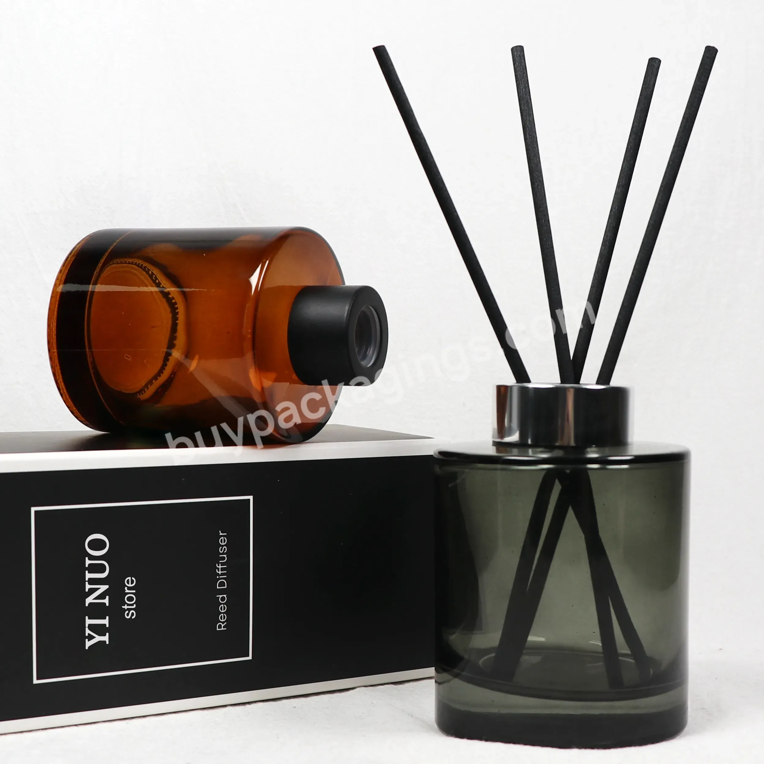 Empty 50ml 100ml 150ml 200ml Black Amber Custom Color Transparent Glass Aromatherapy Reed Diffuser Glass Bottle