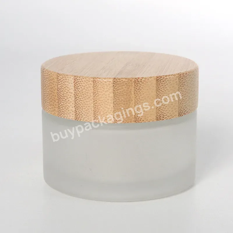 Empty 5g 10g 20g 30g 50g 100g Glass Cosmetic Face Cream Jar With Bamboo Lid High Quality Offer