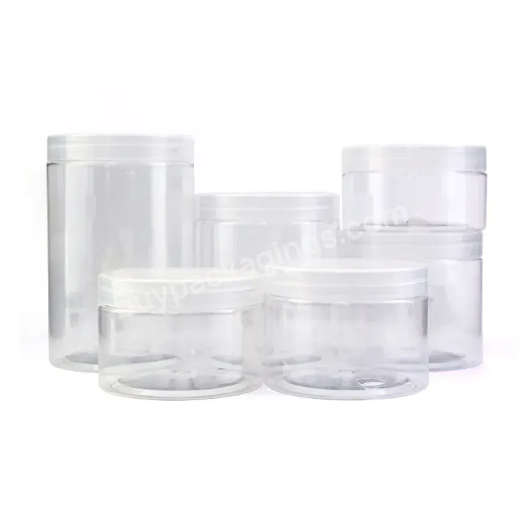 Empty 5ml 15ml 30ml 50ml 100ml 120ml 220ml 250ml Acrylic Powder Plastic Jar Pet Mason Jars Seal Capsule Bottles With Screw Lid