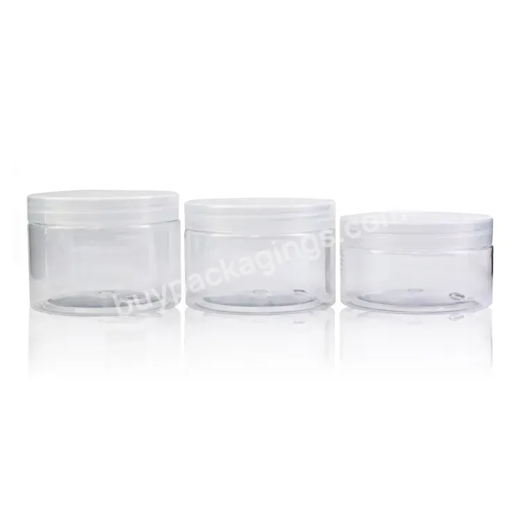 Empty 5ml 15ml 30ml 50ml 100ml 120ml 220ml 250ml Acrylic Powder Plastic Jar Pet Mason Jars Seal Capsule Bottles With Screw Lid