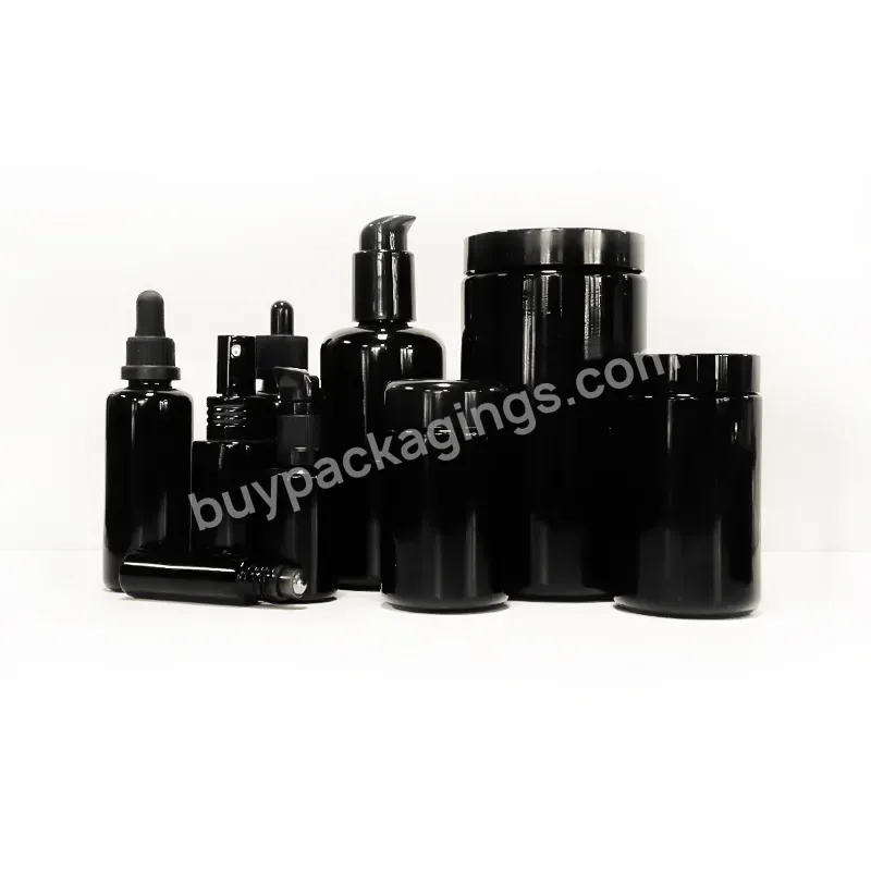 Empty 5ml 15ml 30ml 50ml 100ml 250ml 500ml Protection Violet Black Glass Bottles And Jar For Wax - Buy Violet Glass Jar,Black Glass Bottle,Violet Glass Bottle.