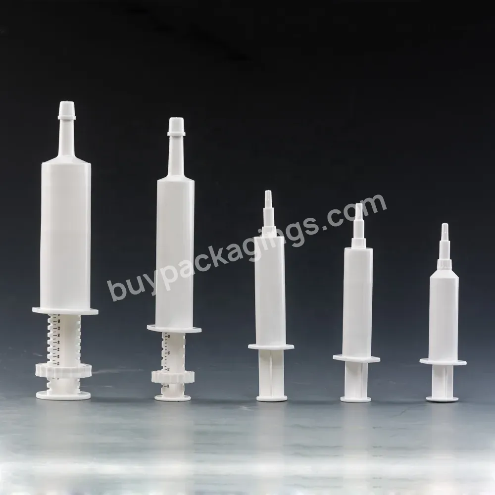 Empty 5ml 8ml 10ml 13ml 15ml 30ml 60ml Pe Animal Health Care Pets Medicine Paste Gel Packaging Plastic Vet Veterinary Syringes