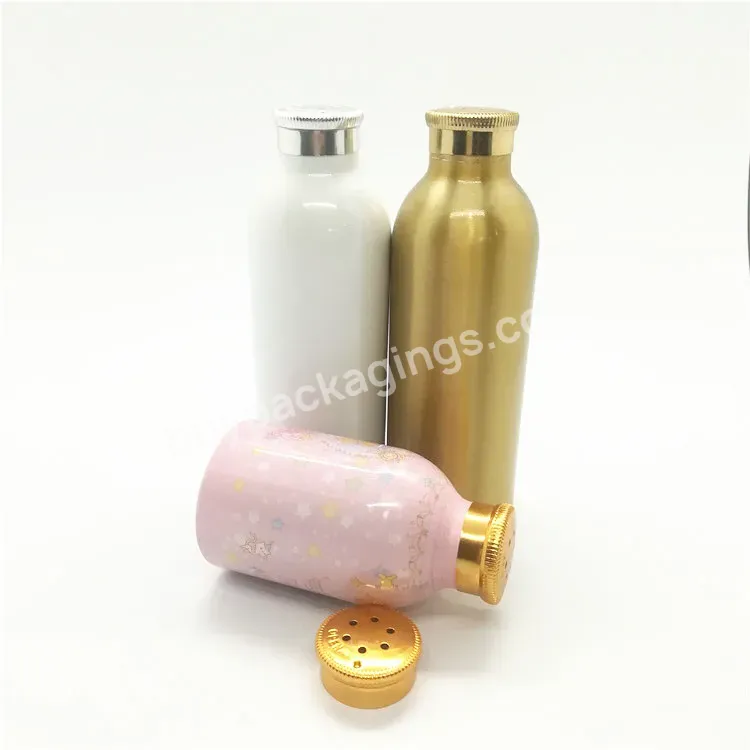 Empty Aluminium Bottleses For Body Talcum Powder Bottles 80g 120g